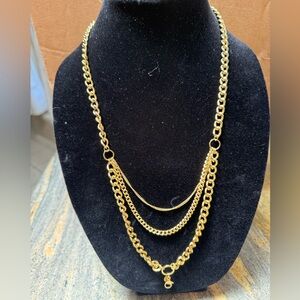 Origami Owl gold toned layered necklace